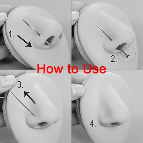 Nose Rings Set Stainless Steel 20g Hoops & Studs Hypoallergenic Jewelry - Picture 6 of 7